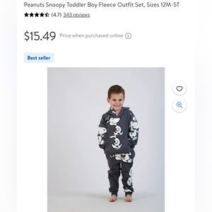 NWT! Snoopy Sweatsuit 18mo